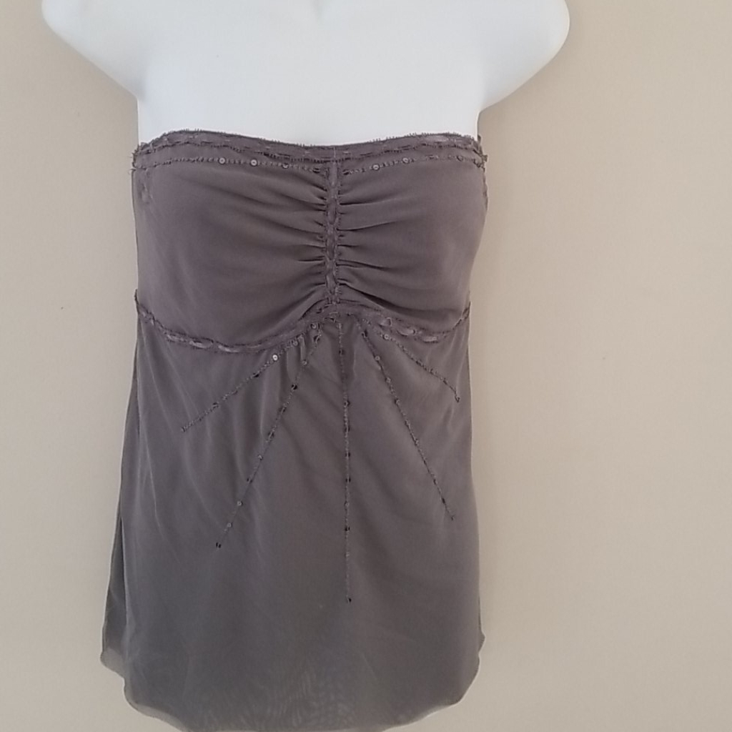 Gray Sleevless Top